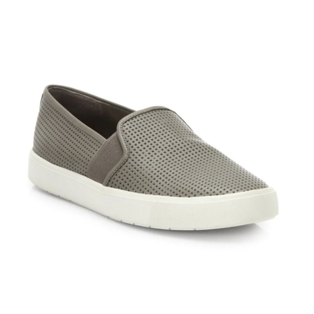 Vince Blair 2 Perforated Leather Slip-On Sneakers | Tan | Size 9
